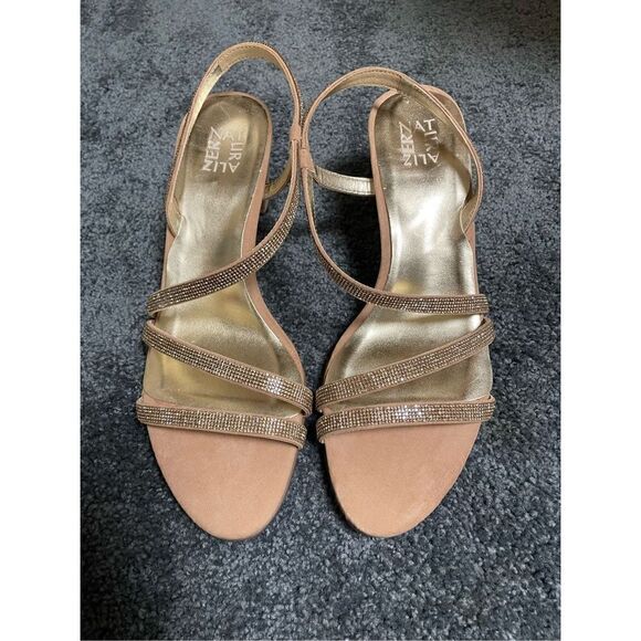 NWOT Naturalizer Women’s 11N Vanessa Open Toe Dress Sandals Heeled Blush Pink - Picture 1 of 7